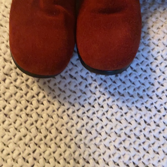 Vintage Suede Heeled Boots-Burgundy-Women’s Size 6.5 - Picture 4 of 7